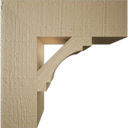 Ekena Millwork - BKTURMRC44 - Timberthane Rough Cedar Faux Wood Merced Block Bracket