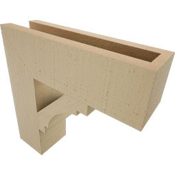 Ekena Millwork - BKTURMRC44 - Timberthane Rough Cedar Faux Wood Merced Block Bracket