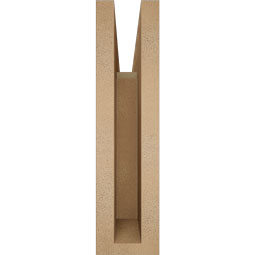 Ekena Millwork - BKTUR035X14X14MRC05RCPR - Timberthane Faux Wood Merced Style Bracket, Block Ends, 3 1/2"W x 14"D x 14"H, Primed Tan