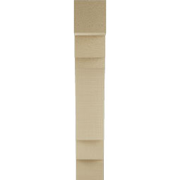 Ekena Millwork - BKTUR035X14X22MRC05RCPR - Timberthane Faux Wood Merced Style Bracket, Block Ends, 3 1/2"W x 14"D x 22"H, Primed Tan