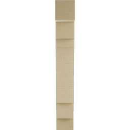 Ekena Millwork - BKTUR035X14X26MRC05RCPR - Timberthane Faux Wood Merced Style Bracket, Block Ends, 3 1/2"W x 14"D x 26"H, Primed Tan