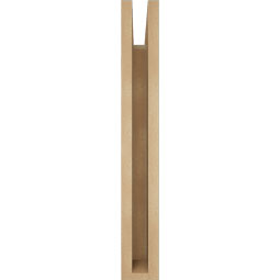 Ekena Millwork - BKTUR035X14X26MRC05RCPR - Timberthane Faux Wood Merced Style Bracket, Block Ends, 3 1/2"W x 14"D x 26"H, Primed Tan
