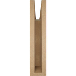 Ekena Millwork - BKTUR035X16X16MRC05RCPR - Timberthane Faux Wood Merced Style Bracket, Block Ends, 3 1/2"W x 16"D x 16"H, Primed Tan