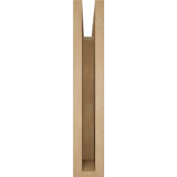 Ekena Millwork - BKTUR035X16X20MRC05RCPR - Timberthane Faux Wood Merced Style Bracket, Block Ends, 3 1/2"W x 16"D x 20"H, Primed Tan