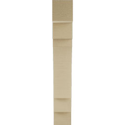 Ekena Millwork - BKTUR035X16X24MRC05RCPR - Timberthane Faux Wood Merced Style Bracket, Block Ends, 3 1/2"W x 16"D x 24"H, Primed Tan