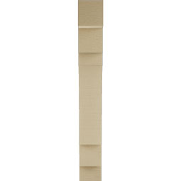 Ekena Millwork - BKTUR035X16X28MRC05RCPR - Timberthane Faux Wood Merced Style Bracket, Block Ends, 3 1/2"W x 16"D x 28"H, Primed Tan