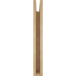 Ekena Millwork - BKTUR035X16X28MRC05RCPR - Timberthane Faux Wood Merced Style Bracket, Block Ends, 3 1/2"W x 16"D x 28"H, Primed Tan