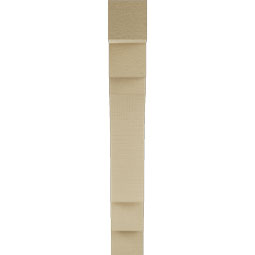 Ekena Millwork - BKTUR035X18X26MRC05RCPR - Timberthane Faux Wood Merced Style Bracket, Block Ends, 3 1/2"W x 18"D x 26"H, Primed Tan