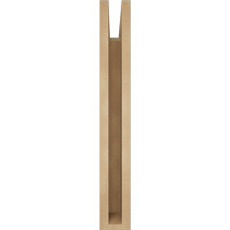 Ekena Millwork - BKTUR035X18X26MRC05RCPR - Timberthane Faux Wood Merced Style Bracket, Block Ends, 3 1/2"W x 18"D x 26"H, Primed Tan