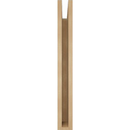 Ekena Millwork - BKTUR035X18X30MRC05RCPR - Timberthane Faux Wood Merced Style Bracket, Block Ends, 3 1/2"W x 18"D x 30"H, Primed Tan