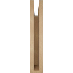 Ekena Millwork - BKTUR035X20X20MRC05RCPR - Timberthane Faux Wood Merced Style Bracket, Block Ends, 3 1/2"W x 20"D x 20"H, Primed Tan