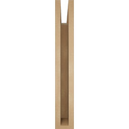 Ekena Millwork - BKTUR035X20X24MRC05RCPR - Timberthane Faux Wood Merced Style Bracket, Block Ends, 3 1/2"W x 20"D x 24"H, Primed Tan