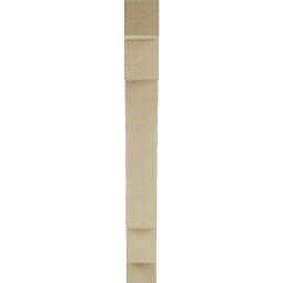 Ekena Millwork - BKTUR035X20X32MRC05RCPR - Timberthane Faux Wood Merced Style Bracket, Block Ends, 3 1/2"W x 20"D x 32"H, Primed Tan