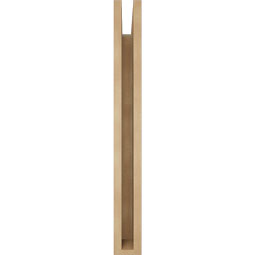 Ekena Millwork - BKTUR035X20X32MRC05RCPR - Timberthane Faux Wood Merced Style Bracket, Block Ends, 3 1/2"W x 20"D x 32"H, Primed Tan