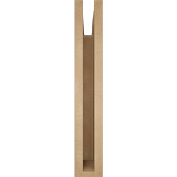Ekena Millwork - BKTUR035X22X22MRC05RCPR - Timberthane Faux Wood Merced Style Bracket, Block Ends, 3 1/2"W x 22"D x 22"H, Primed Tan