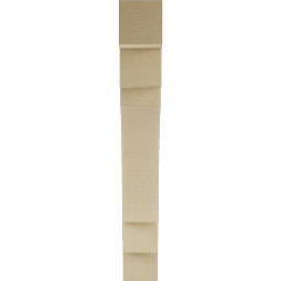 Ekena Millwork - BKTUR035X22X26MRC05RCPR - Timberthane Faux Wood Merced Style Bracket, Block Ends, 3 1/2"W x 22"D x 26"H, Primed Tan