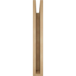 Ekena Millwork - BKTUR035X22X26MRC05RCPR - Timberthane Faux Wood Merced Style Bracket, Block Ends, 3 1/2"W x 22"D x 26"H, Primed Tan