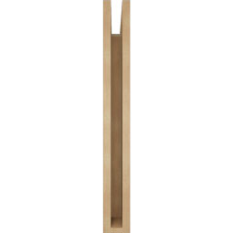 Ekena Millwork - BKTUR035X22X30MRC05RCPR - Timberthane Faux Wood Merced Style Bracket, Block Ends, 3 1/2"W x 22"D x 30"H, Primed Tan