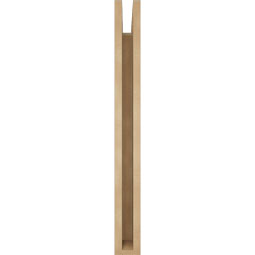 Ekena Millwork - BKTUR035X22X34MRC05RCPR - Timberthane Faux Wood Merced Style Bracket, Block Ends, 3 1/2"W x 22"D x 34"H, Primed Tan