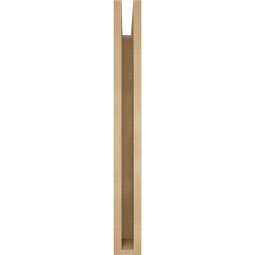Ekena Millwork - BKTUR035X24X32MRC05RCPR - Timberthane Faux Wood Merced Style Bracket, Block Ends, 3 1/2"W x 24"D x 32"H, Primed Tan