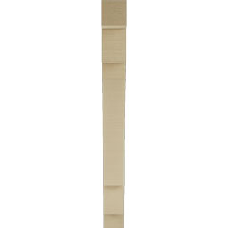 Ekena Millwork - BKTUR035X24X36MRC05RCPR - Timberthane Faux Wood Merced Style Bracket, Block Ends, 3 1/2"W x 24"D x 36"H, Primed Tan