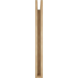 Ekena Millwork - BKTUR035X24X36MRC05RCPR - Timberthane Faux Wood Merced Style Bracket, Block Ends, 3 1/2"W x 24"D x 36"H, Primed Tan