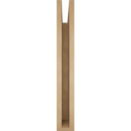 Ekena Millwork - BKTUR035X26X26MRC05RCPR - Timberthane Faux Wood Merced Style Bracket, Block Ends, 3 1/2"W x 26"D x 26"H, Primed Tan