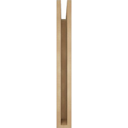 Ekena Millwork - BKTUR035X26X30MRC05RCPR - Timberthane Faux Wood Merced Style Bracket, Block Ends, 3 1/2"W x 26"D x 30"H, Primed Tan