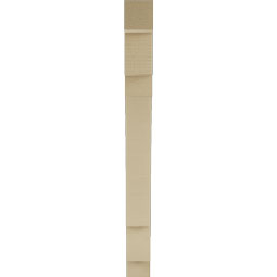 Ekena Millwork - BKTUR035X26X38MRC05RCPR - Timberthane Faux Wood Merced Style Bracket, Block Ends, 3 1/2"W x 26"D x 38"H, Primed Tan