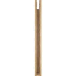 Ekena Millwork - BKTUR035X26X38MRC05RCPR - Timberthane Faux Wood Merced Style Bracket, Block Ends, 3 1/2"W x 26"D x 38"H, Primed Tan