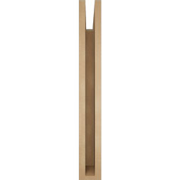 Ekena Millwork - BKTUR035X28X28MRC05RCPR - Timberthane Faux Wood Merced Style Bracket, Block Ends, 3 1/2"W x 28"D x 28"H, Primed Tan