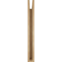Ekena Millwork - BKTUR035X28X32MRC05RCPR - Timberthane Faux Wood Merced Style Bracket, Block Ends, 3 1/2"W x 28"D x 32"H, Primed Tan