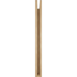 Ekena Millwork - BKTUR035X28X40MRC05RCPR - Timberthane Faux Wood Merced Style Bracket, Block Ends, 3 1/2"W x 28"D x 40"H, Primed Tan