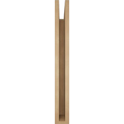 Ekena Millwork - BKTUR035X30X30MRC05RCPR - Timberthane Faux Wood Merced Style Bracket, Block Ends, 3 1/2"W x 30"D x 30"H, Primed Tan