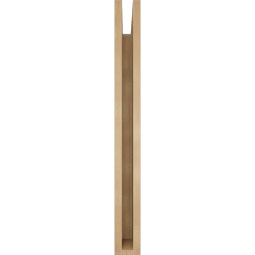 Ekena Millwork - BKTUR035X30X34MRC05RCPR - Timberthane Faux Wood Merced Style Bracket, Block Ends, 3 1/2"W x 30"D x 34"H, Primed Tan