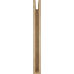 Ekena Millwork - BKTUR035X30X36MRC05RCPR - Timberthane Faux Wood Merced Style Bracket, Block Ends, 3 1/2"W x 30"D x 36"H, Primed Tan