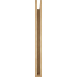 Ekena Millwork - BKTUR035X30X38MRC05RCPR - Timberthane Faux Wood Merced Style Bracket, Block Ends, 3 1/2"W x 30"D x 38"H, Primed Tan