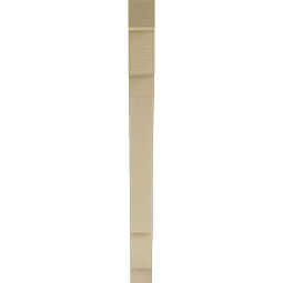 Ekena Millwork - BKTUR035X30X42MRC05RCPR - Timberthane Faux Wood Merced Style Bracket, Block Ends, 3 1/2"W x 30"D x 42"H, Primed Tan