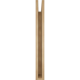 Ekena Millwork - BKTUR035X32X32MRC05RCPR - Timberthane Faux Wood Merced Style Bracket, Block Ends, 3 1/2"W x 32"D x 32"H, Primed Tan