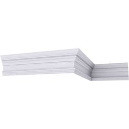 Ekena Millwork - SAMPLE-MLD05X02X08SE - SAMPLE - Endurathane Seville Moulding, 5 1/2"H x 2"P x 6"F x 12"L, Factory Primed