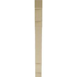 Ekena Millwork - BKTUR035X32X40MRC05RCPR - Timberthane Faux Wood Merced Style Bracket, Block Ends, 3 1/2"W x 32"D x 40"H, Primed Tan