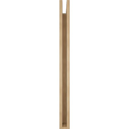 Ekena Millwork - BKTUR035X32X44MRC05RCPR - Timberthane Faux Wood Merced Style Bracket, Block Ends, 3 1/2"W x 32"D x 44"H, Primed Tan