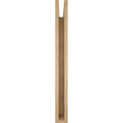 Ekena Millwork - BKTUR035X34X34MRC05RCPR - Timberthane Faux Wood Merced Style Bracket, Block Ends, 3 1/2"W x 34"D x 34"H, Primed Tan