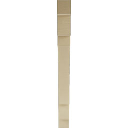 Ekena Millwork - BKTUR035X34X38MRC05RCPR - Timberthane Faux Wood Merced Style Bracket, Block Ends, 3 1/2"W x 34"D x 38"H, Primed Tan