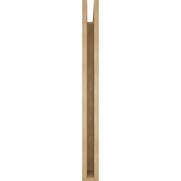 Ekena Millwork - BKTUR035X34X38MRC05RCPR - Timberthane Faux Wood Merced Style Bracket, Block Ends, 3 1/2"W x 34"D x 38"H, Primed Tan