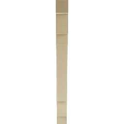 Ekena Millwork - BKTUR035X34X40MRC05RCPR - Timberthane Faux Wood Merced Style Bracket, Block Ends, 3 1/2"W x 34"D x 40"H, Primed Tan