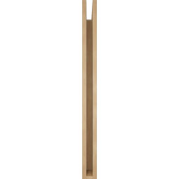 Ekena Millwork - BKTUR035X34X42MRC05RCPR - Timberthane Faux Wood Merced Style Bracket, Block Ends, 3 1/2"W x 34"D x 42"H, Primed Tan