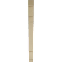 Ekena Millwork - BKTUR035X34X46MRC05RCPR - Timberthane Faux Wood Merced Style Bracket, Block Ends, 3 1/2"W x 34"D x 46"H, Primed Tan