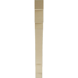 Ekena Millwork - BKTUR035X36X36MRC05RCPR - Timberthane Faux Wood Merced Style Bracket, Block Ends, 3 1/2"W x 36"D x 36"H, Primed Tan