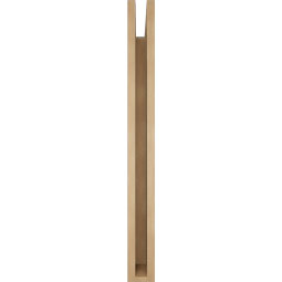 Ekena Millwork - BKTUR035X36X36MRC05RCPR - Timberthane Faux Wood Merced Style Bracket, Block Ends, 3 1/2"W x 36"D x 36"H, Primed Tan